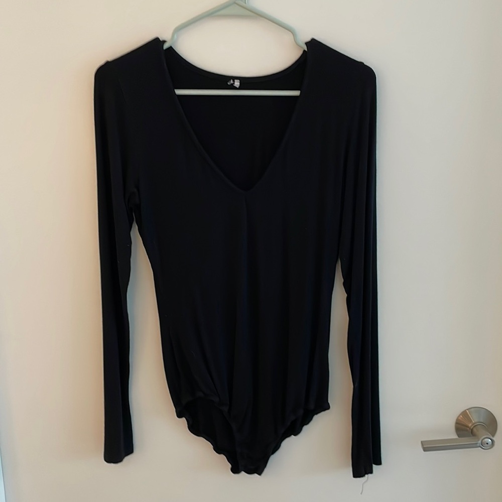 Urban Outfitters Black Long Sleeve Bodysuit
